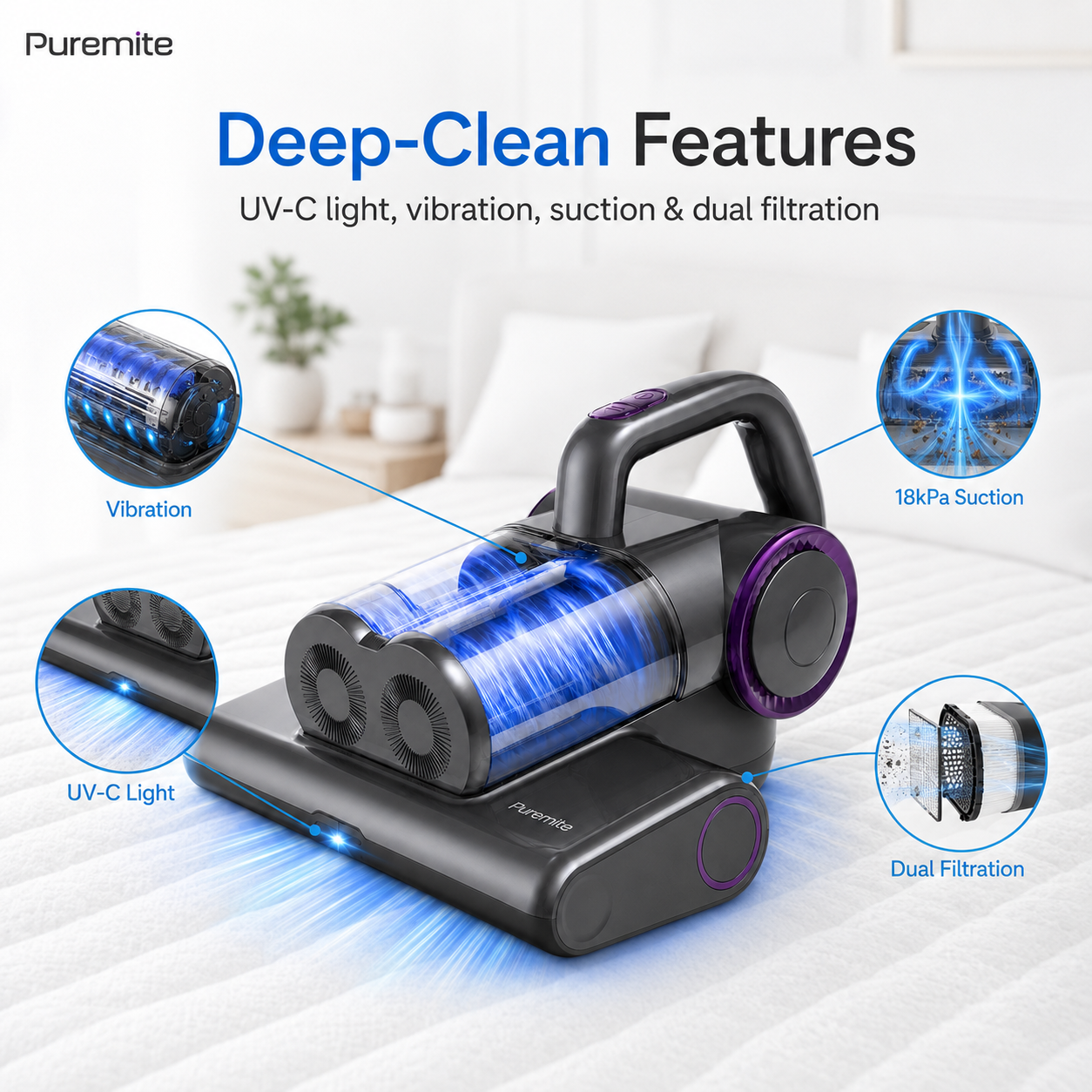 Puremite UV Bed Vacuum Pro